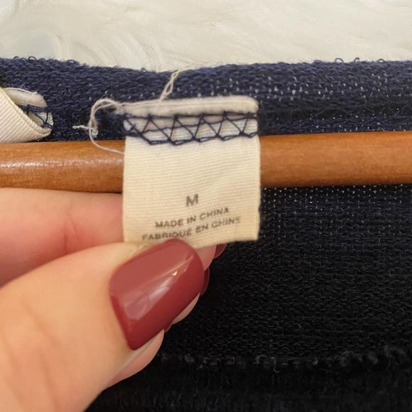 Moth | Soft Knit Navy Wrap Sweater Dress - Picture 4 of 7